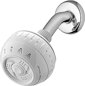 Waterpik SM 421T 2.0 GPM PowerSpray+ Original Shower Massage and Shower Head, White