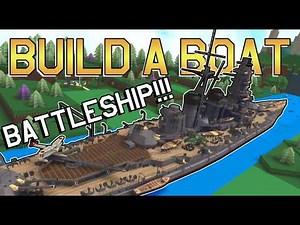 BIGGEST BATTLESHIP IN BUILD A BOAT!!!