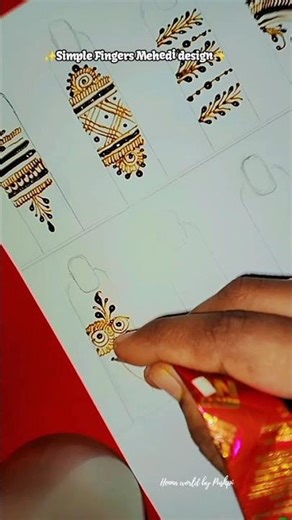 Easy Finger Mehndi Design for Beginners | Simple & Stylish ✨