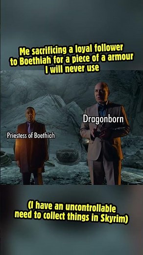 Me sacrificing a loyal follower to Boethiah for a piece of a armour I will never use #skyrim
