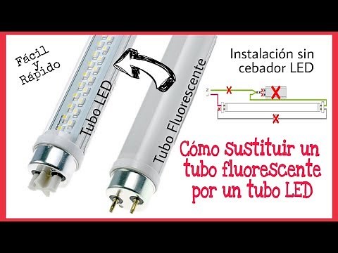 How to replace a fluorescent tube with an LED one || Save energy