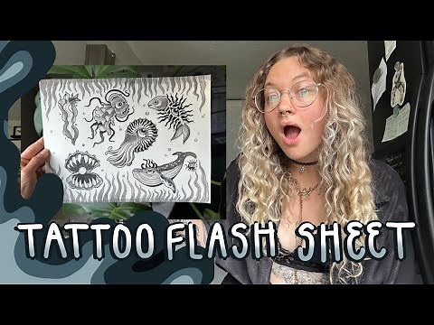The easiest way to make a tattoo flash sheet + the art supplies I used