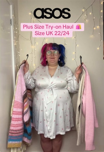 @asos plus size try-on haul! 🛍️ garment details: ASOS DESIGN Curve yellow check print square neck puff sleeve mini smock dress (Size UK24) ASOS DESIGN Curve pink brushed stripe oversized jumper (Size 2XL) @New Look Online Curve cream colour block polo jumper (Size UK22/24) New Look bright pink collared cardigan (Size UK24) hair details: ‘Pussycat Pink’ and ‘Electric Amethyst’ from @manicpanicuk #plussize #plussizefashion #tryonhaul #AsSeenOnMe #ThatNewLookFeeling