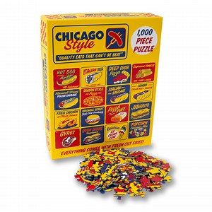 Chicago Style Eats 1000 Piece Puzzle - Chicago Gift, Chicago Foodie, Food Puzzle, Adult Puzzle, Puzzle Gift, -designed in Our Chicago Studio - Etsy