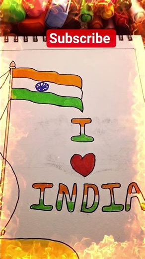 Indian 🇮🇳 flag drawing 0.2#tutorial #drawing #easydrawing