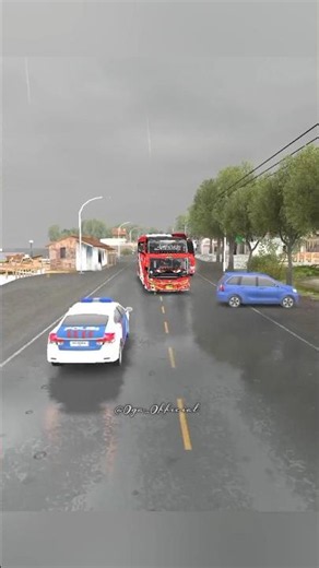 Failed passing maneuver causes bus to crash into Xenia, leaving it totaled. #shorts #bussid #vira...