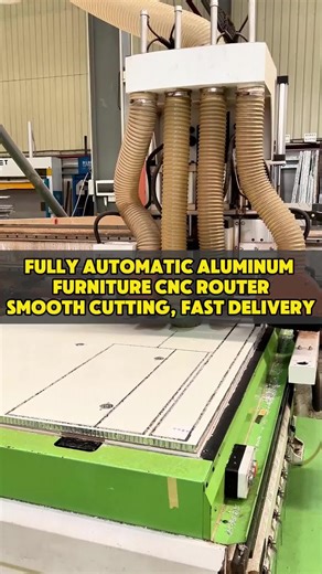 Fully automatic all-aluminum home CNC cutting machine, smooth cutting and faster delivery.#Automatic #fyp #computernumericalcontrol #edgebandingmachine #numericalcontroledgebandingmachine #cabinetmaking #cncequipment #numericalcontrolmachine