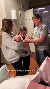 Surprise grandparents baby twins 🎁🎁#surprisetwins #surprise #twins #surprisetwinsatbirth #twinsbaby #doubleblessings | Surprise Reunion