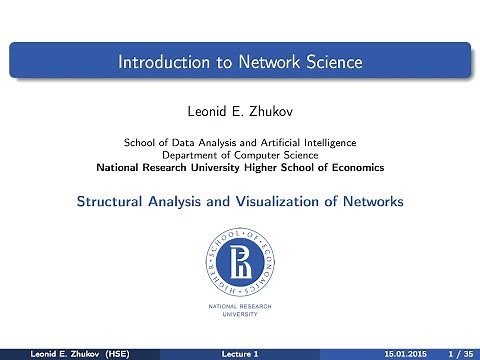 Network Analysis. Lecture 1. Introduction to Network Science