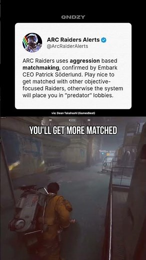 ARC Raiders uses aggression based matchmaking