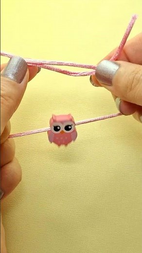 Double Sliding Knot with Charm🦉 | Adjustable Bracelet