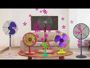 Table fan video for kids. Table fan inside house. colorful fan blade. kids fan video. Kipas angin