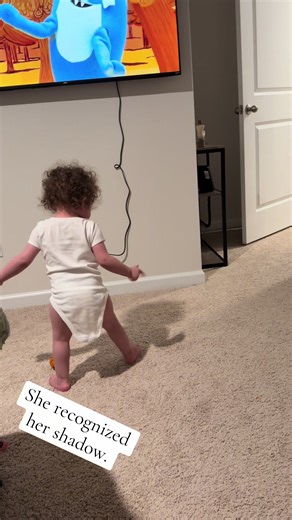 Toddler development is so fun to watch. #shadow #fyp #funny #dance #music