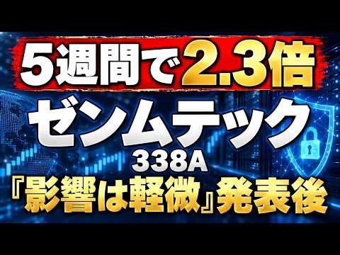 ゼンムテック（338A）、「影響は軽微」の発表から株価2.3倍｜通期の黒字は10〜12月しだい【企業解剖 10/7】