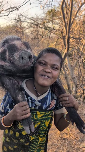 @my_africa_culture on Instagram: "Hadzabe tribe Woman Successful hunting Wild pig #africa"