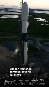 17K views · 499 reactions | BLASTOFF: A SpaceX rocket launches from Cape Canaveral, carrying communications satellites into space. https://abcn.ws/3fWnYwB | ABC News | Facebook