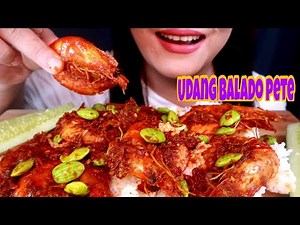 ASMR UDANG BALADO PETE PEDAS SEDAP | ASMR MUKBANG INDONESIA