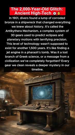 The 2,000-Year-Old Glitch: Ancient High-Tech ⚙️🏺 #ancienttechnology #historymystery #shorts