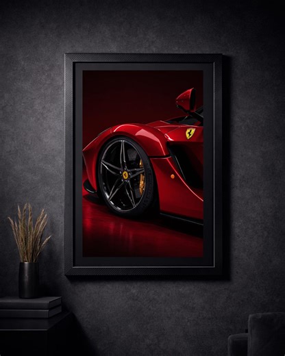 Ferrari Laferrari Hypercar Poster, Carbon Fiber Supercar Wall Art | Garage Decor - Etsy