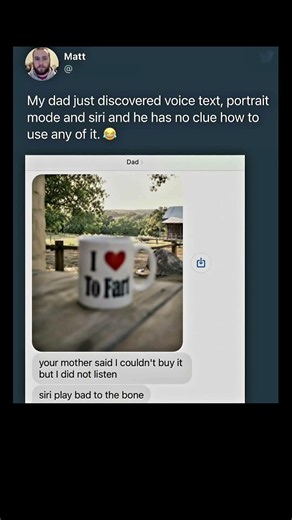 dad discovers siri chaos text messages moment | Subscribe for more #motivation 😊👍