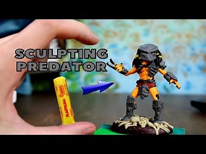Sculpting PREDATOR with clay