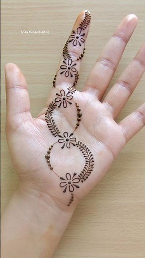 Easy Aesthetic mehndi design #mehndi #henna #mehndidesign #letestmehndi
