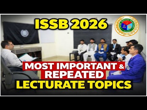 ISSB Lecturate Most Important & Repeated Topics | Pak Army Navy PAF ISSB Lecturate preparation