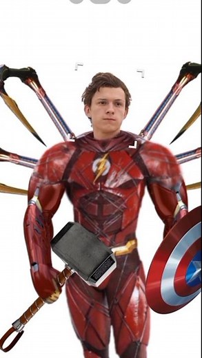 Flash + Spider man + Captain America + Iron man + Thor = 🤯💀 || Fusion art || #shorts #youtubeshorts