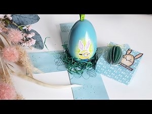 Explosionsbox basteln, mit #Action Papier, Verpackung für Ostern, Osterei Verpackung basteln