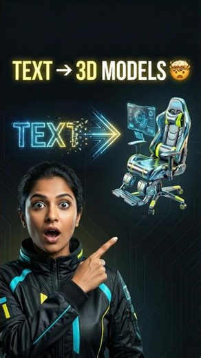 How to convert text into 3D models #ai #shorts #3d #aitools