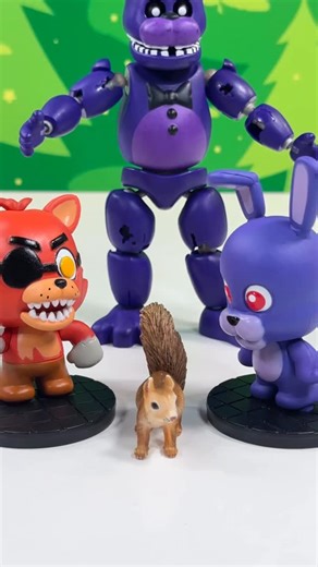 Squirrel Stampede on Instagram: "Five Nights at Freddy’s Constructibles, 6 to collect and scare a Squirrel with. #fivenightsatfreddys #foxy #toys"