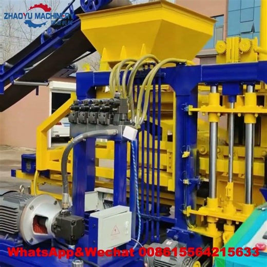QT4-15 Fully Automatic Hydraulic Hollow Brick Making Machine | Cement Block Production Line#QT4-15#