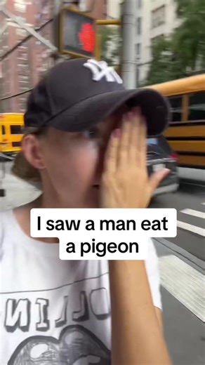 Man Eating Pigeon in NYC: Witness Account