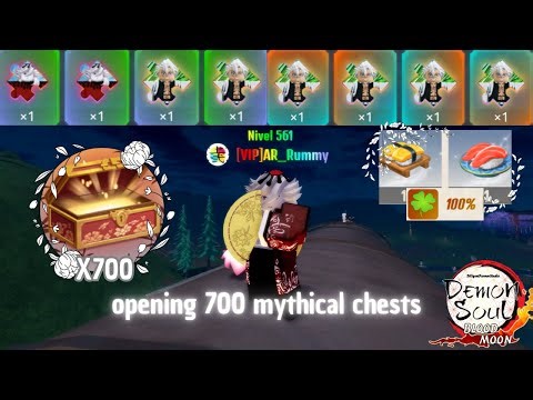 Demon Soul Simulator-ROBLOX opening 700 mythic chests, 400 legendary chests, and 400 epic chests
