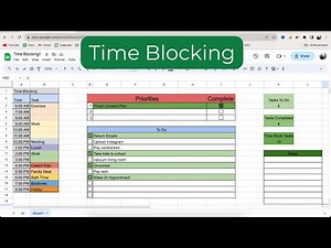 Excel for Efficiency: Streamline Tasks with Time-Blocked To-Do Lists