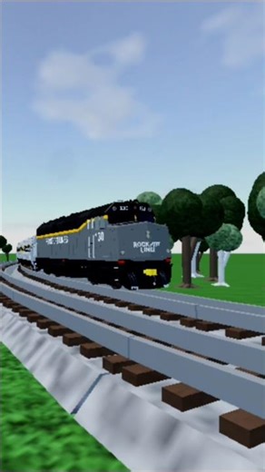 RFL Train goes around a curve :Game name. Ro scale Sandbox on roblox