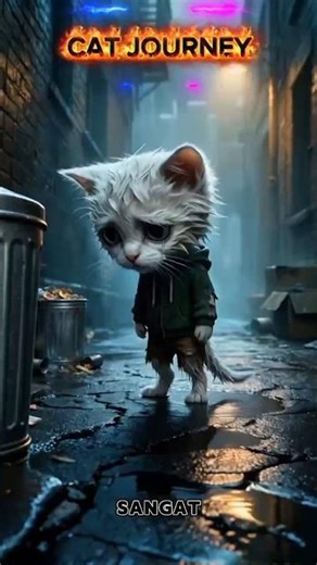 Sad Kitten Story 😿 | A Lonely Hungry Cat Searching for Hope (Heartwarming Animation shorts film)