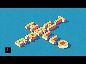 Simple Isometric Text | Adobe Illustrator