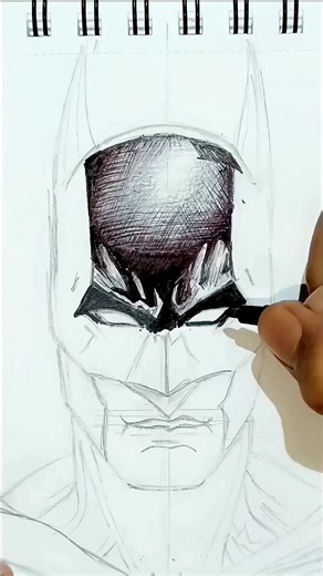Ink Masterpiece: Drawing The Dark Knight ✨ #art #batman #shorts #shortsfeed #foryou