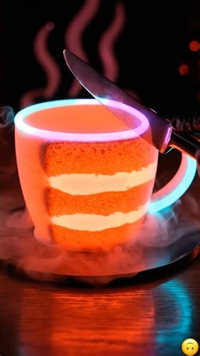 “Morning Glow — Neon Coffee & Toothbrush Cake ASMR ☕🪥💡”