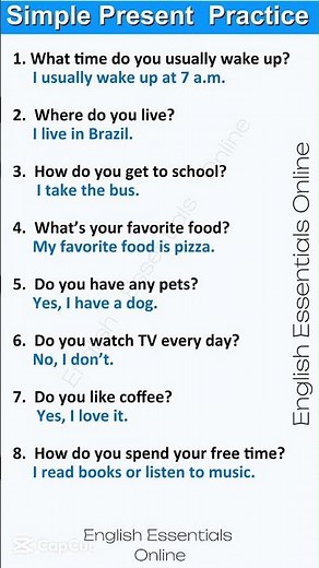 Simple Present Tense Questions & Answers | English Speaking Practice | Learn English