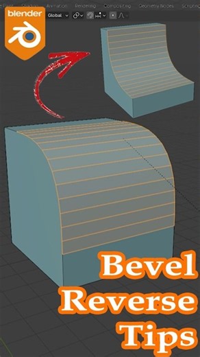 Bevel Reverse tips in Blender! #blendershorts #blender3d #blendertutorial #blender