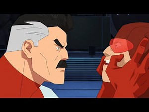 Invincible : Omni Man vs Guardians of the globe (Massacre | Remastered 4K)