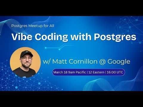 Vibe Coding with Postgres | United States PostgreSQL Association