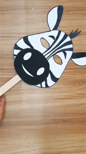 Animal Paper face Mask / Zebra Paper mask / Animal mask making #animalmask #papermask #diycrafts