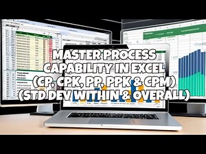 Calculating StDev(within) & StDev(Overall) in Excel | Process capability Cp, Cpk, Pp, Ppk, Cpm