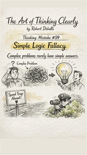 Beware of “Easy Answers” ⚠️ Simple Logic Fallacy Explained (#59) #youtubeshorts #disruptivethinking