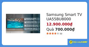 Smart Tivi Samsung 4K Crystal UHD 55 inch UA55BU8000 - giá tốt, có trả góp