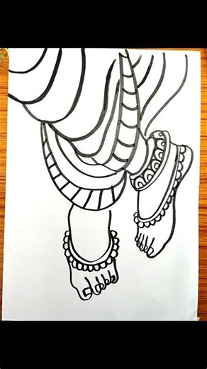 Baby Krishna Feet Drawing Tutorial 🦶✨ Easy Lord Krishna Drawing Step by Step #drawing #art #shorts