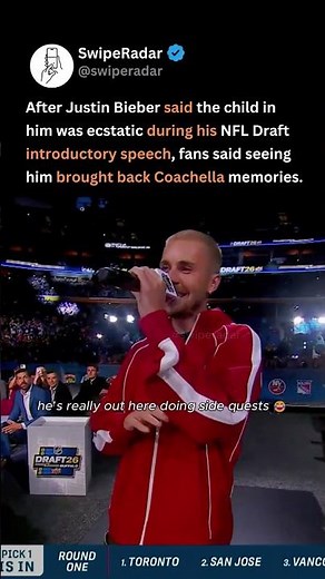 justin bieber's inner child dream come true moment at nhl draft has fans melting 😭🏒 #justinbieber